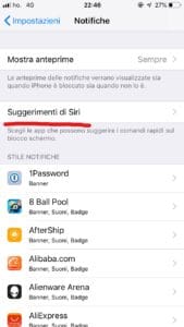 Disattivare Suggerimenti Siri 4