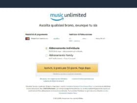 Schermata registrazione Amazon Music Unlimited final