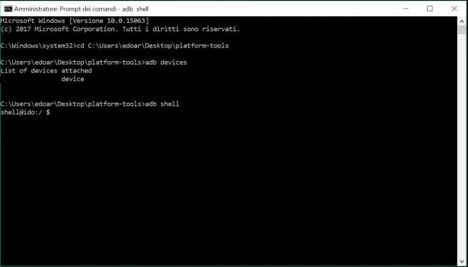 Bloatware Senza Root, Prompt Dei Comandi Adb Shell