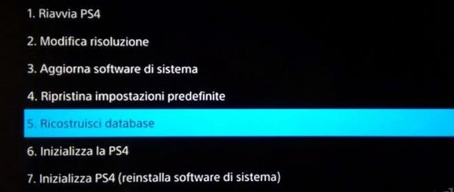 Ripristino Ps4 Alle Impostazioni Predefinite