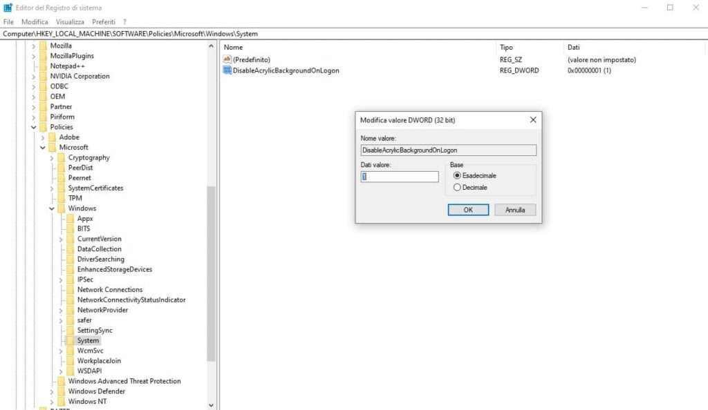 Disattivare La Sfocatura Nella Schermata Del Login Su Windows 10
