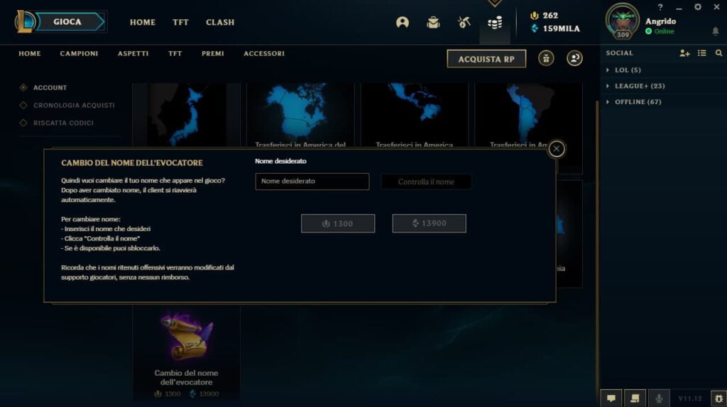 Cambiare Nome Su Lol