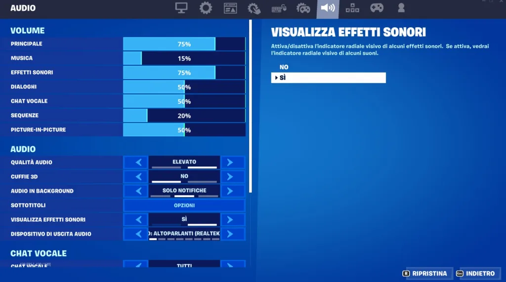 Attivare La Funzione Visualizza Effetti Sonori Su Fortnite