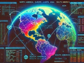 Interfaccia Di Gioco Di Deadlock Con Mappa Globale E Comandi Console Per Cambiare Regione