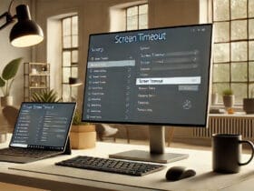 Schermata di Windows che mostra le impostazioni per cambiare il timeout dello schermo in un ambiente di lavoro moderno.