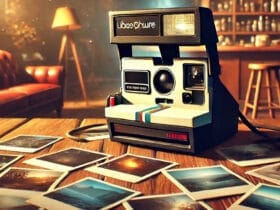 Polaroid Vintage Su Un Tavolo Rustico Con Foto Sparse, Ambientazione Bar Del Gioco Life Is Strange: Double Exposure.