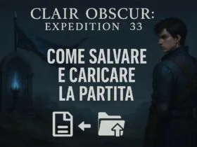 Guida su come salvare e caricare la partita in Clair Obscur: Expedition 33, con personaggio davanti a un portale magico.